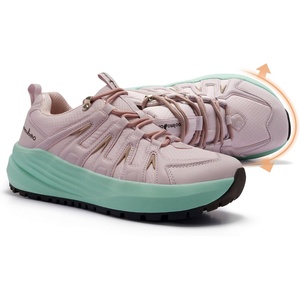 image:imageWomens Orthopedic Wide Plantar Fasciitis Trail Shoes Casual Arch Support Diabetic Neuropathy Sneakers Comfortable High Instep Non Slip Walking Hiking Trekking Shoes for Foot Heel Pain ReliefK2pink Purple