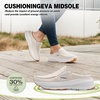 image:imageOrthoComfoot Womens Orthopedic Slip On Loafers Comfortable Casual Arch Support Plantar Fasciitis Walking Shoes Soft Orthotic House Mule Slippers for Flat Feet Heel amp Foot Pain ReliefW3beige