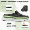 image:imageOrthoComfoot Womens Orthopedic Slip On Loafers Comfortable Casual Arch Support Plantar Fasciitis Walking Shoes Soft Orthotic House Mule Slippers for Flat Feet Heel amp Foot Pain ReliefW1black