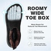 image:imageOrthoComfoot Mens Orthopedic Wide Winter Slippers with Arch Support Comfort Diabetic House Loafers for Plantar Fasciitis Fleece Lined Warm Orthotic Walking Shoes for Foot and Heel Pain ReliefK1black