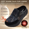 image:imageWomens Orthopedic Diabetic Wide Toe Box Winter Slippers Comfortable Winter Arch Support Slip On Loafers for Plantar Fasciitis Warm Casual Walking House Shoes for Foot amp Heel Pain ReliefK1navyBrown