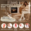 image:imageWomens Orthopedic Diabetic Wide Toe Box Winter Slippers Comfortable Winter Arch Support Slip On Loafers for Plantar Fasciitis Warm Casual Walking House Shoes for Foot amp Heel Pain ReliefK2brownBeige