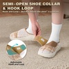 image:imageWomens Orthopedic Diabetic Wide Wide Toe Box Slip On Slippers Comfortable Arch Support for Plantar Fasciitis Ideal for Flat Feet Winter Warm Hook Winter Indoor Hook and Loop Walking ShoesK2brownBeige