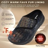 image:imageWomens Orthopedic Diabetic Wide Wide Toe Box Slip On Slippers Comfortable Arch Support for Plantar Fasciitis Ideal for Flat Feet Winter Warm Hook Winter Indoor Hook and Loop Walking ShoesK1navyBrown