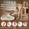 image:imageWomens Orthopedic Diabetic Wide Wide Toe Box Slip On Slippers Comfortable Arch Support for Plantar Fasciitis Ideal for Flat Feet Winter Warm Hook Winter Indoor Hook and Loop Walking ShoesK2brownBeige