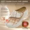 image:imageWomens Orthopedic Diabetic Wide Wide Toe Box Slip On Slippers Comfortable Arch Support for Plantar Fasciitis Ideal for Flat Feet Winter Warm Hook Winter Indoor Hook and Loop Walking ShoesK2brownBeige