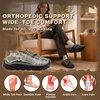 image:imageWomens Orthopedic Diabetic Wide Wide Toe Box Slip On Slippers Comfortable Arch Support for Plantar Fasciitis Ideal for Flat Feet Winter Warm Hook Winter Indoor Hook and Loop Walking ShoesK1navyBrown