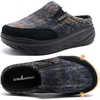 image:imageWomens Orthopedic Diabetic Wide Toe Box Winter Slippers Comfortable Winter Arch Support Slip On Loafers for Plantar Fasciitis Warm Casual Walking House Shoes for Foot amp Heel Pain ReliefK1navyBrown