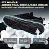 image:imageMens Orthopedic Wide Toe Box Trail Running Shoes Comfortable Arch Support Fashion Sneakers for Plantar Fasciitis Flat Feet amp Heel Pain Non Slip Tennis Athletic Shoes for Hiking Outdoor SportsK1black