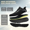 image:imageMens Orthopedic Wide Trail Running Shoes Comfortable Arch Support Plantar Fasciitis Fashion Sneakers Flat Feet Non Slip Tennis Athletic Hiking Sports Shoes for Swollen Feet amp Foot Pain ReliefK1black