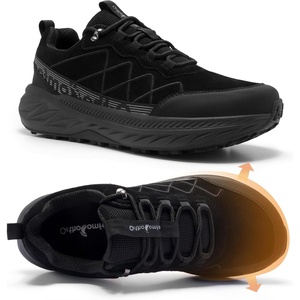 image:imageMens Orthopedic Wide Toe Box Trail Running Shoes Comfortable Arch Support Fashion Sneakers for Plantar Fasciitis Flat Feet amp Heel Pain Non Slip Tennis Athletic Shoes for Hiking Outdoor SportsK1black