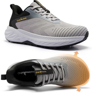image:imageMens Orthopedic Wide Trail Running Shoes Comfortable Arch Support Plantar Fasciitis Fashion Sneakers Flat Feet Non Slip Tennis Athletic Hiking Sports Shoes for Swollen Feet amp Foot Pain ReliefK2dark Grey