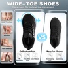 image:imageMens Orthopedic Wide Trail Running Shoes Casual Plantar Fasciitis High Arch Support Diabetic Neuropathy Sneakers Comfortable Orthotic Non Slip Walking Hiking Shoes for Foot amp Heel Pain ReliefK1black