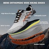 image:imageMens Orthopedic Wide Trail Running Shoes Casual Plantar Fasciitis High Arch Support Diabetic Neuropathy Sneakers Comfortable Orthotic Non Slip Walking Hiking Shoes for Foot amp Heel Pain ReliefK2grey