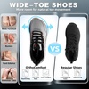 image:imageMens Orthopedic Wide Trail Running Shoes Casual Plantar Fasciitis High Arch Support Diabetic Neuropathy Sneakers Comfortable Orthotic Non Slip Walking Hiking Shoes for Foot amp Heel Pain ReliefK2grey