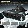 image:imageMens Orthopedic Wide Waterproof Hiking Boots Arch Support Orthotic Non Slip Trekking Trail Sports Shoes for Plantar Fasciitis Comfortable Diabetic Work Mid Ankle Flat Feet amp Foot Pain ReliefK1black
