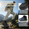 image:imageMens Orthopedic Wide Waterproof Hiking Boots Arch Support Orthotic Non Slip Trekking Trail Sports Shoes for Plantar Fasciitis Comfortable Diabetic Work Mid Ankle Flat Feet amp Foot Pain ReliefK1black