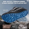 image:imageMens Wide Orthopedic Trail Running Shoes Arch Support Diabetic Plantar Fasciitis Sports Sneakers Comfortable Casual Athletic Standing Work Outdoor Shoes for Flat Feet amp Heel Pain ReliefK1black