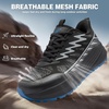 image:imageMens Wide Orthopedic Trail Running Shoes Arch Support Diabetic Plantar Fasciitis Sports Sneakers Comfortable Casual Athletic Standing Work Outdoor Shoes for Flat Feet amp Heel Pain ReliefK1black