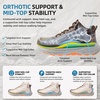 image:imageOrthoComfoot Mens Orthopedic Wide Waterproof Hiking Boots Arch Support Orthotic Non Slip Trekking Trail Shoes for Plantar Fasciitis Comfortable Running Work Mid Ankle Flat Feet amp Foot Pain ReliefK2brown Coffee