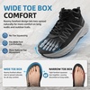 image:imageOrthoComfoot Mens Orthopedic Wide Waterproof Hiking Boots Arch Support Orthotic Non Slip Trekking Trail Shoes for Plantar Fasciitis Comfortable Running Work Mid Ankle Flat Feet amp Foot Pain ReliefK1black