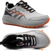image:imageMens Orthopedic Wide Trail Running Shoes Casual Plantar Fasciitis High Arch Support Diabetic Neuropathy Sneakers Comfortable Orthotic Non Slip Walking Hiking Shoes for Foot amp Heel Pain ReliefK2grey
