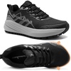 image:imageMens Orthopedic Wide Trail Running Shoes Casual Plantar Fasciitis High Arch Support Diabetic Neuropathy Sneakers Comfortable Orthotic Non Slip Walking Hiking Shoes for Foot amp Heel Pain ReliefK1black