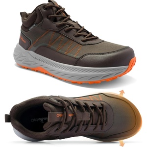 image:imageOrthoComfoot Mens Orthopedic Wide Waterproof Hiking Boots Arch Support Orthotic Non Slip Trekking Trail Shoes for Plantar Fasciitis Comfortable Running Work Mid Ankle Flat Feet amp Foot Pain ReliefK2brown Coffee