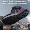 image:imageOrthoComfoot Womens Waterproof Wide Toe Box Orthopedic Hiking Boots Arch Support Trail Shoes for Plantar Fasciitis Flat Feet NonSlip Diabetic Walking Trekking Boots for Foot and Heel Pain ReliefK1black