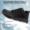image:imageWomens Orthopedic Diabetic Walking Shoes Wide Toe Box Arch Support Plantar Fasciitis Fashion Sneakers Comfortable Casual Orthotic High Arch Swollen Feet Work Shoes for Ankle and Heel PainK1 Black