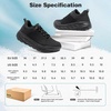 image:imageWomens Orthopedic Diabetic Walking Shoes Wide Toe Box Arch Support Plantar Fasciitis Fashion Sneakers Comfortable Casual Orthotic High Arch Swollen Feet Work Shoes for Ankle and Heel PainK1 Black