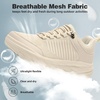 image:imageWomens Orthopedic Diabetic Walking Shoes Wide Toe Box Arch Support Plantar Fasciitis Fashion Sneakers Comfortable Casual Orthotic High Arch Swollen Feet Work Shoes for Ankle and Heel PainK2beige