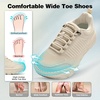 image:imageWomens Orthopedic Diabetic Walking Shoes Wide Toe Box Arch Support Plantar Fasciitis Fashion Sneakers Comfortable Casual Orthotic High Arch Swollen Feet Work Shoes for Ankle and Heel PainK2beige