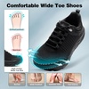 image:imageWomens Orthopedic Diabetic Walking Shoes Wide Toe Box Arch Support Plantar Fasciitis Fashion Sneakers Comfortable Casual Orthotic High Arch Swollen Feet Work Shoes for Ankle and Heel PainK1 Black