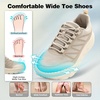 image:imageWomens Orthopedic Diabetic Walking Shoes Wide Toe Box Arch Support Plantar Fasciitis Fashion Sneakers Comfortable Casual Orthotic High Arch Swollen Feet Work Shoes for Ankle and Heel PainK2beige1