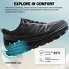 image:imageWomens Orthopedic Diabetic Walking Shoes Wide Toe Box Arch Support Plantar Fasciitis Fashion Sneakers Comfortable Casual Orthotic High Arch Swollen Feet Work Shoes for Ankle and Heel PainK1 Black1