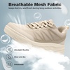 image:imageWomens Orthopedic Diabetic Walking Shoes Wide Toe Box Arch Support Plantar Fasciitis Fashion Sneakers Comfortable Casual Orthotic High Arch Swollen Feet Work Shoes for Ankle and Heel PainK2beige1