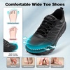 image:imageWomens Orthopedic Diabetic Walking Shoes Wide Toe Box Arch Support Plantar Fasciitis Fashion Sneakers Comfortable Casual Orthotic High Arch Swollen Feet Work Shoes for Ankle and Heel PainK1 Black1