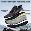 image:imageWomens Wide Orthopedic Trail Running Shoes Comfortable Diabetic Arch Support Non Slip Hiking Athletic Sneakers Plantar Fasciitis Flat Feet Standing Work Walking Shoes for Foot and Heel Pain ReliefK1black