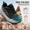 image:imageWomens Wide Orthopedic Trail Running Shoes Comfortable Diabetic Arch Support Non Slip Hiking Athletic Sneakers Plantar Fasciitis Flat Feet Standing Work Walking Shoes for Foot and Heel Pain ReliefK1black