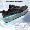 image:imageWomens Wide Orthopedic Trail Running Shoes Comfortable Diabetic Arch Support Non Slip Hiking Athletic Sneakers Plantar Fasciitis Flat Feet Standing Work Walking Shoes for Foot and Heel Pain ReliefK1black