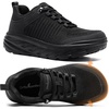 image:imageWomens Orthopedic Diabetic Walking Shoes Wide Toe Box Arch Support Plantar Fasciitis Fashion Sneakers Comfortable Casual Orthotic High Arch Swollen Feet Work Shoes for Ankle and Heel PainK1 Black